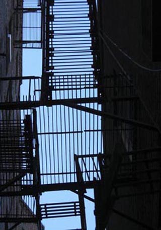 Fire escapes.