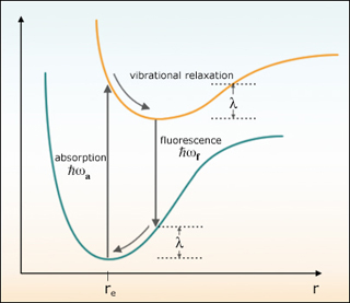 Relaxation of electronic states.