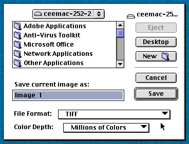 Save-as dialog box in CEEMAC-252-2.