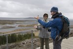 Two students having a discussion.