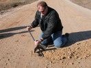 Digging a hole with MIT pick prod. 