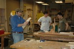 Student fairs model with sandpaper.