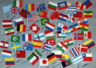 International flags.