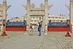 Touring the temple.