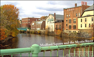 An image from the bridge on Main Street in Medford.